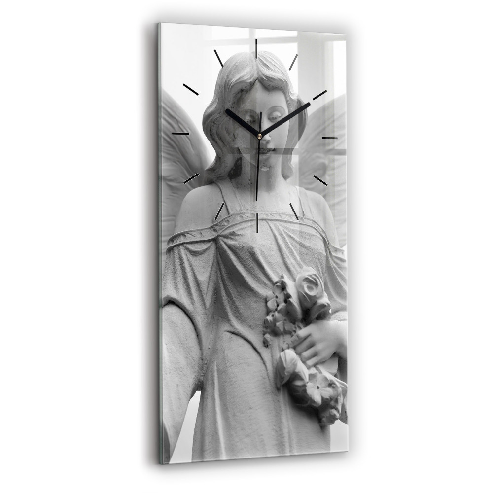 Horloge murale verticale Sculpture d'un vieil ange