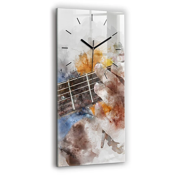 Horloge murale verticale Graphique d'une guitare