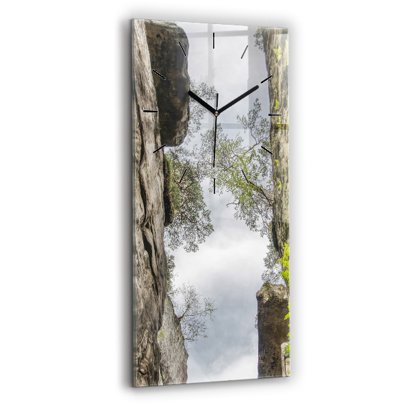 Horloge murale en verre rectangulaire Cité du rock en République tchèque
