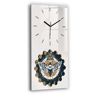 Horloge rectangulaire verticale Phases de la lune et œil