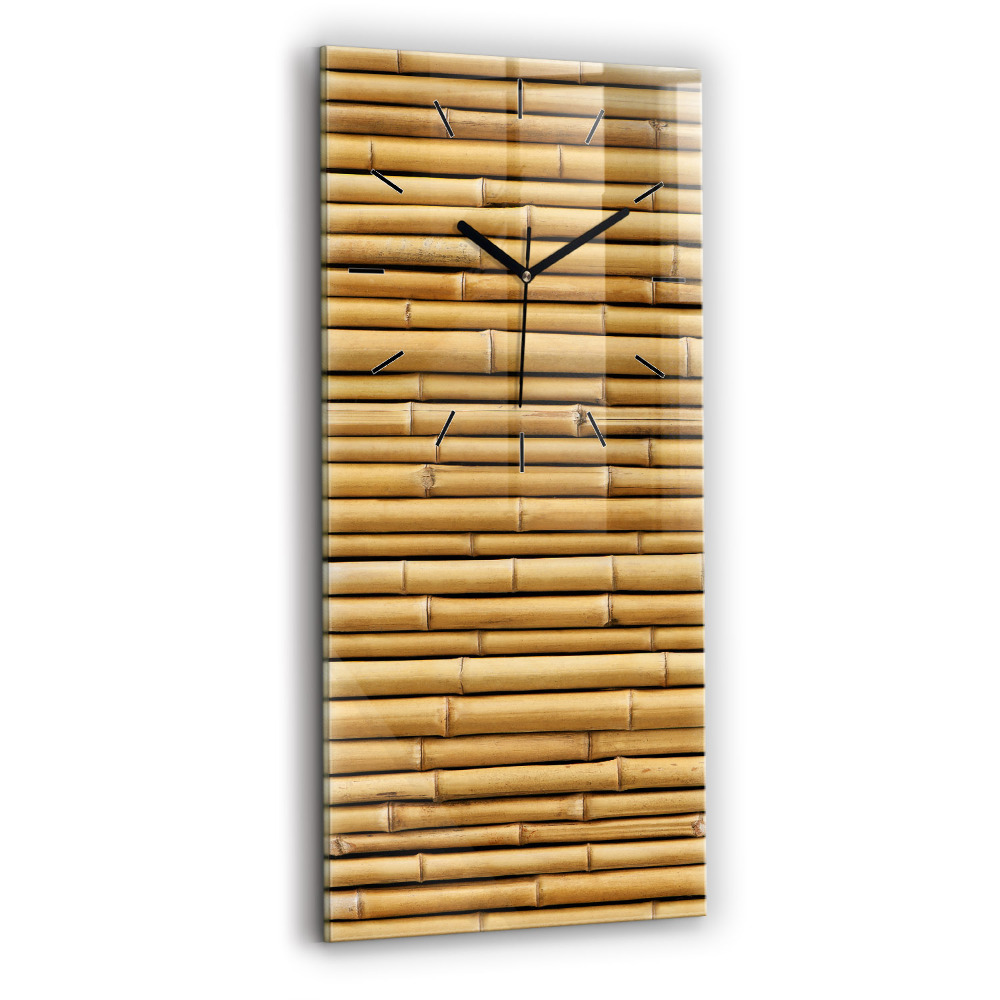 Horloge rectangulaire verticale Poteaux en bambou