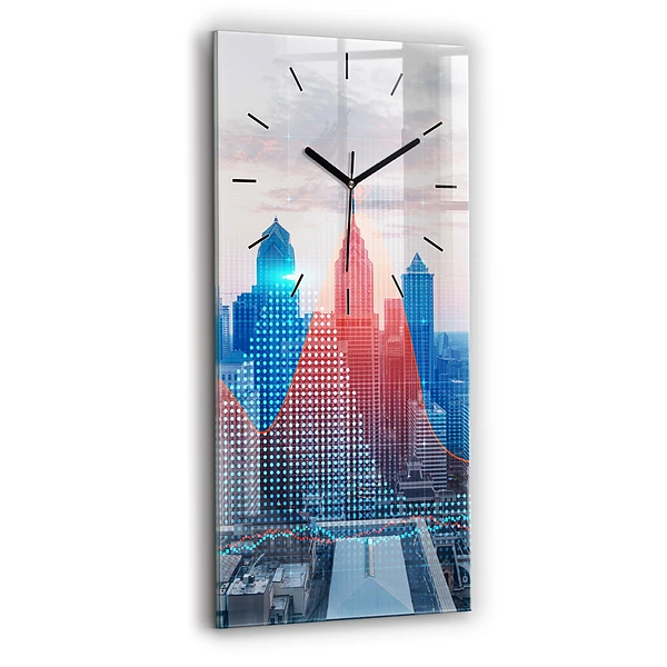 Horloge verticale en verre Gratte-ciel à Philadelphie