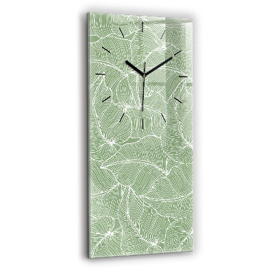Horloge murale verticale Motif de feuilles dans la nature