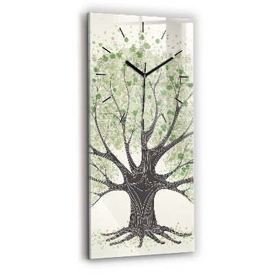Horloge rectangulaire verticale Grand arbre nature