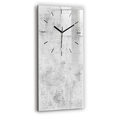 Horloge verticale en verre Mur en béton