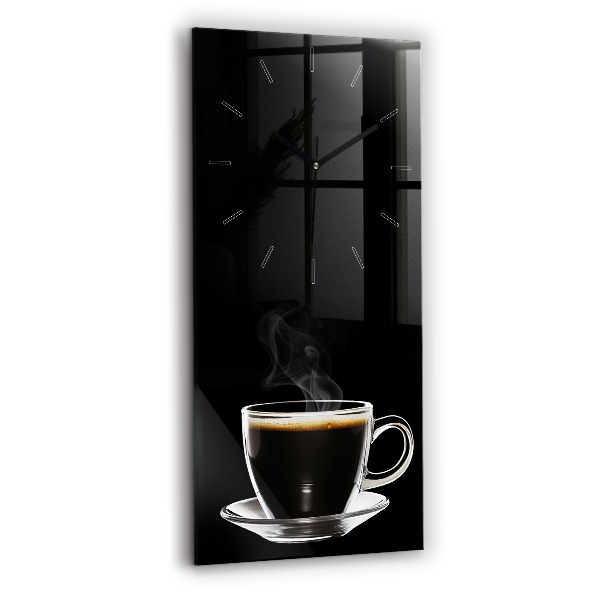 Horloge murale verticale Café noir