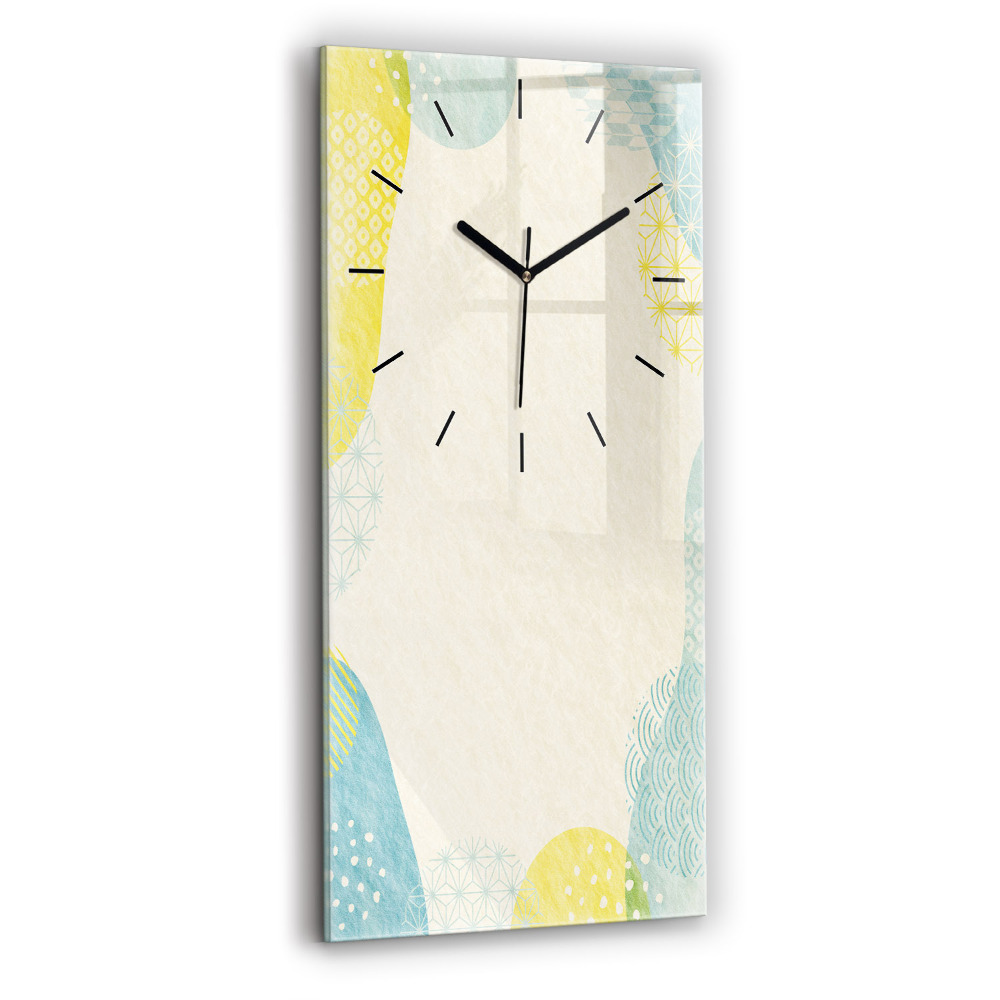 Horloge murale verticale Cadre à motifs