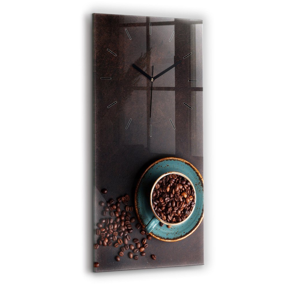 Horloge murale verticale Tasse de café