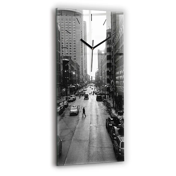 Horloge murale verticale Rues de la ville de Chicago