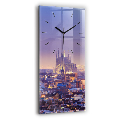 Horloge rectangulaire verticale Vue de Barcelone