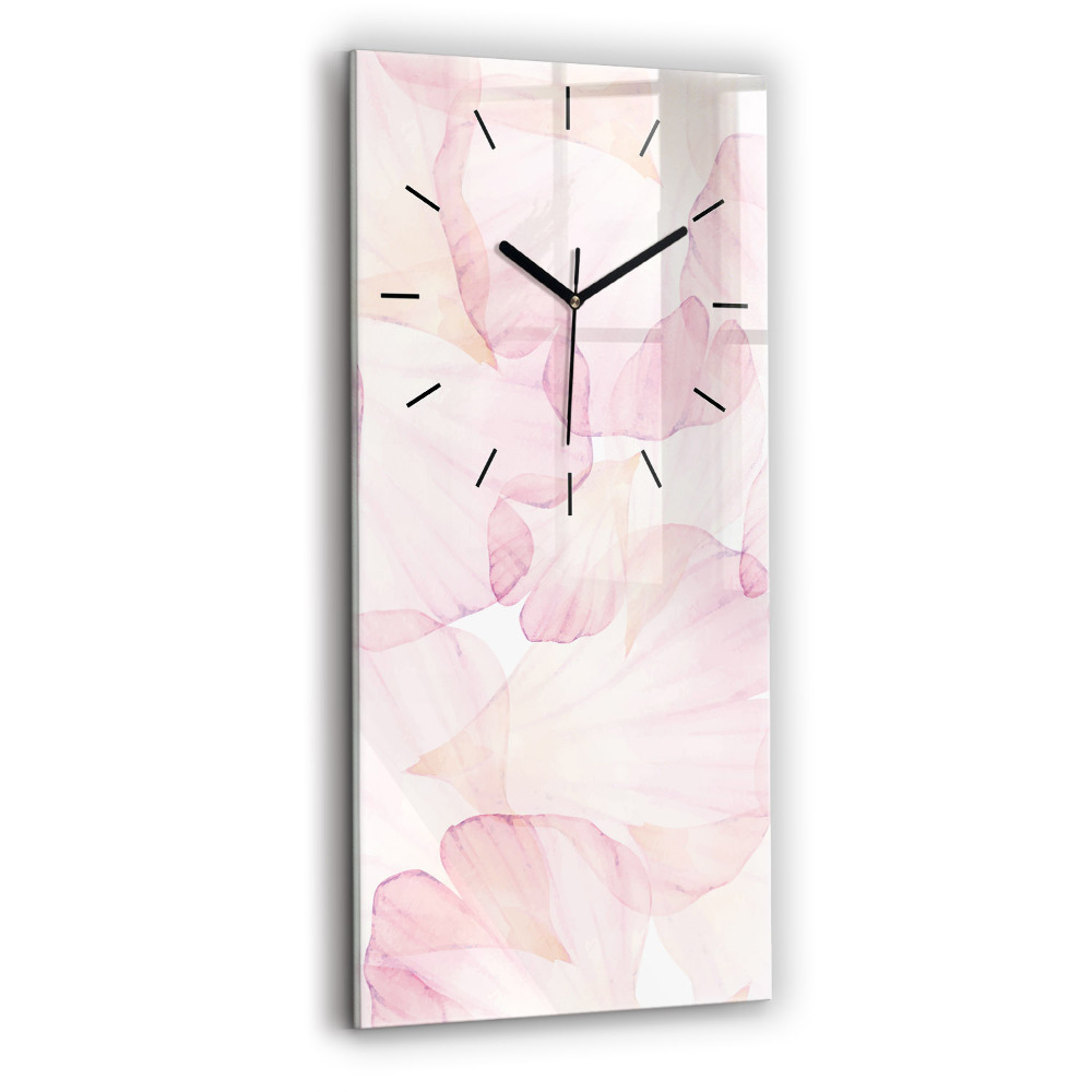 Horloge murale verticale Pétales d'aquarelle