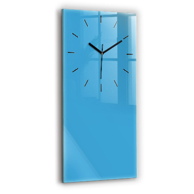 Horloge verticale en verre La couleur bleue