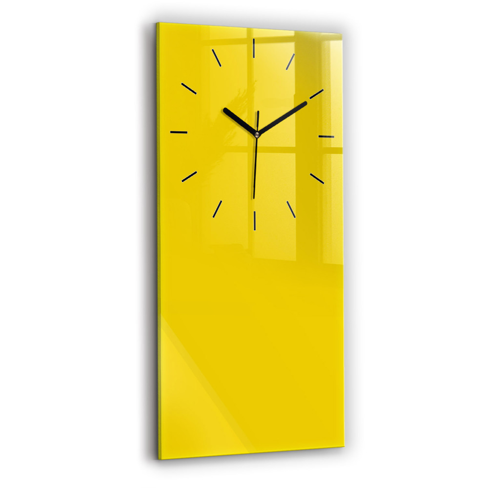 Horloge rectangulaire verticale Coloris jaune clair