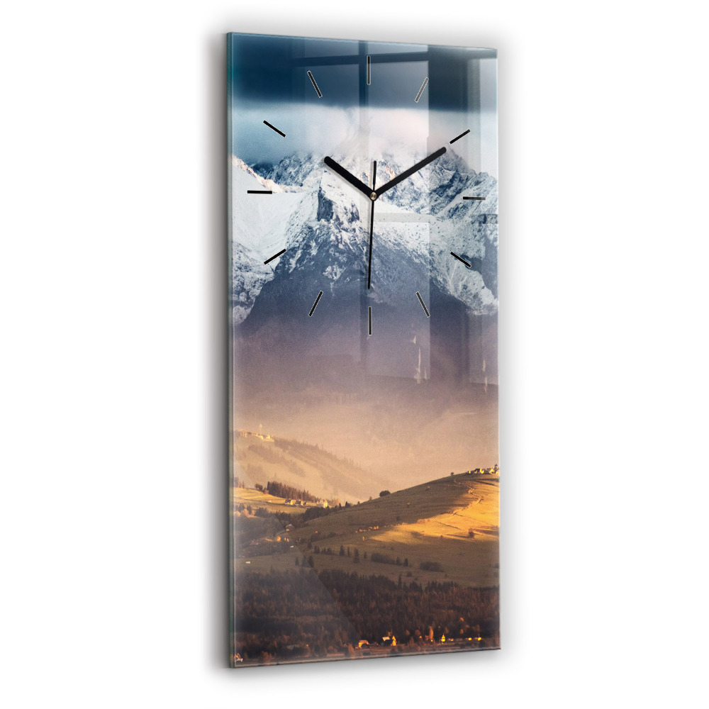 Horloge murale verticale Paysage hivernal des Tatras