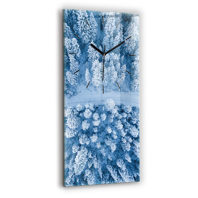 Horloge murale verticale Forêt vue d'un drone