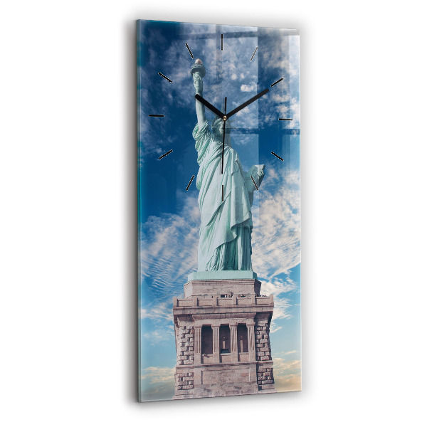 Horloge murale verticale Statue de la Liberté à New York