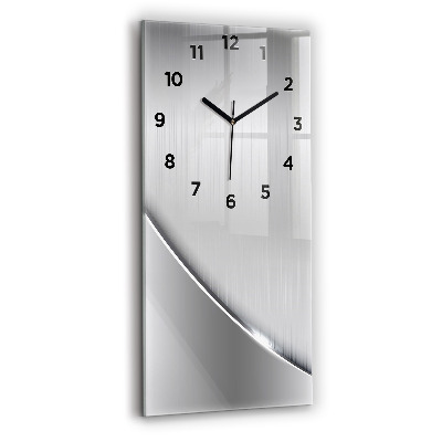 Horloge rectangulaire verticale Motif argenté
