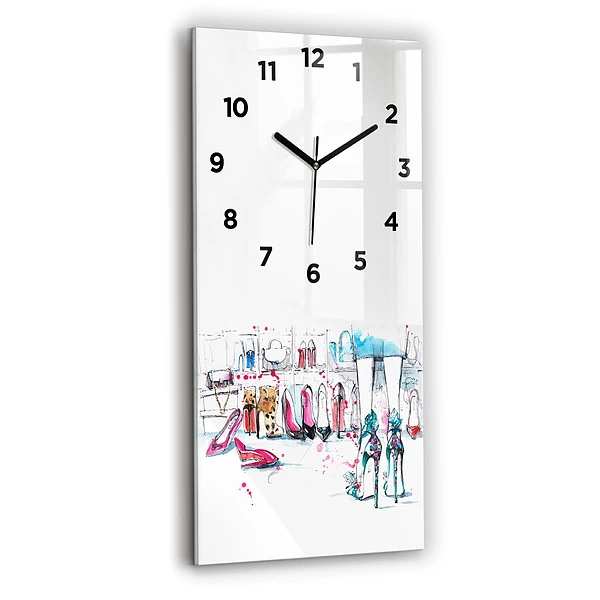 Horloge verticale en verre Élément de féminité