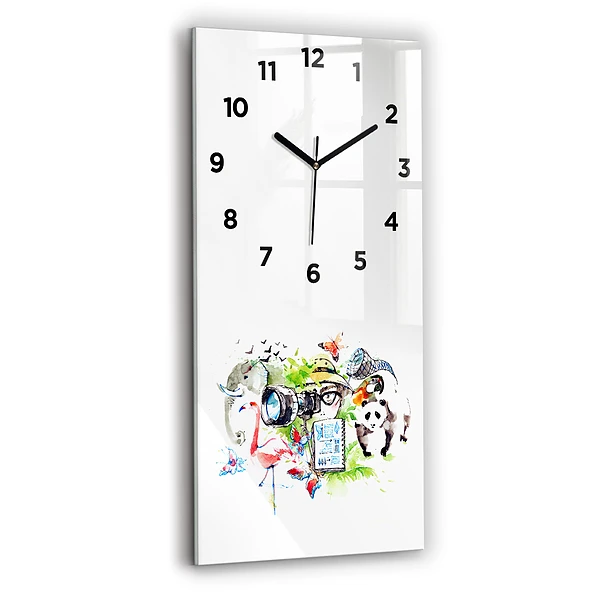 Horloge rectangulaire verticale Zoologiste