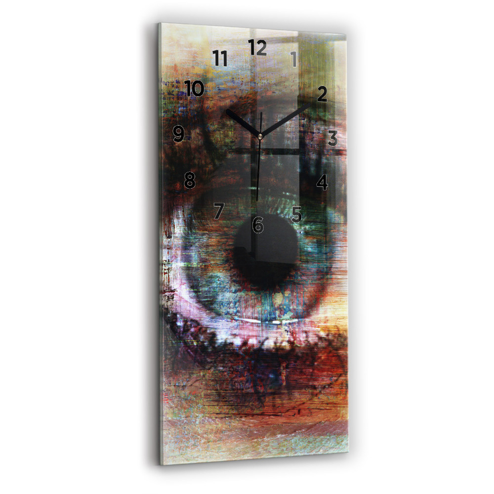 Horloge murale verticale Street art Œil