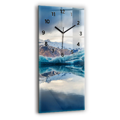 Horloge murale en verre rectangulaire Lac Jokulsarlon Islande