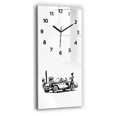 Horloge rectangulaire verticale Illustration rétro
