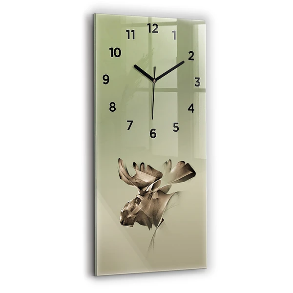 Horloge verticale en verre Graphique d'un élan
