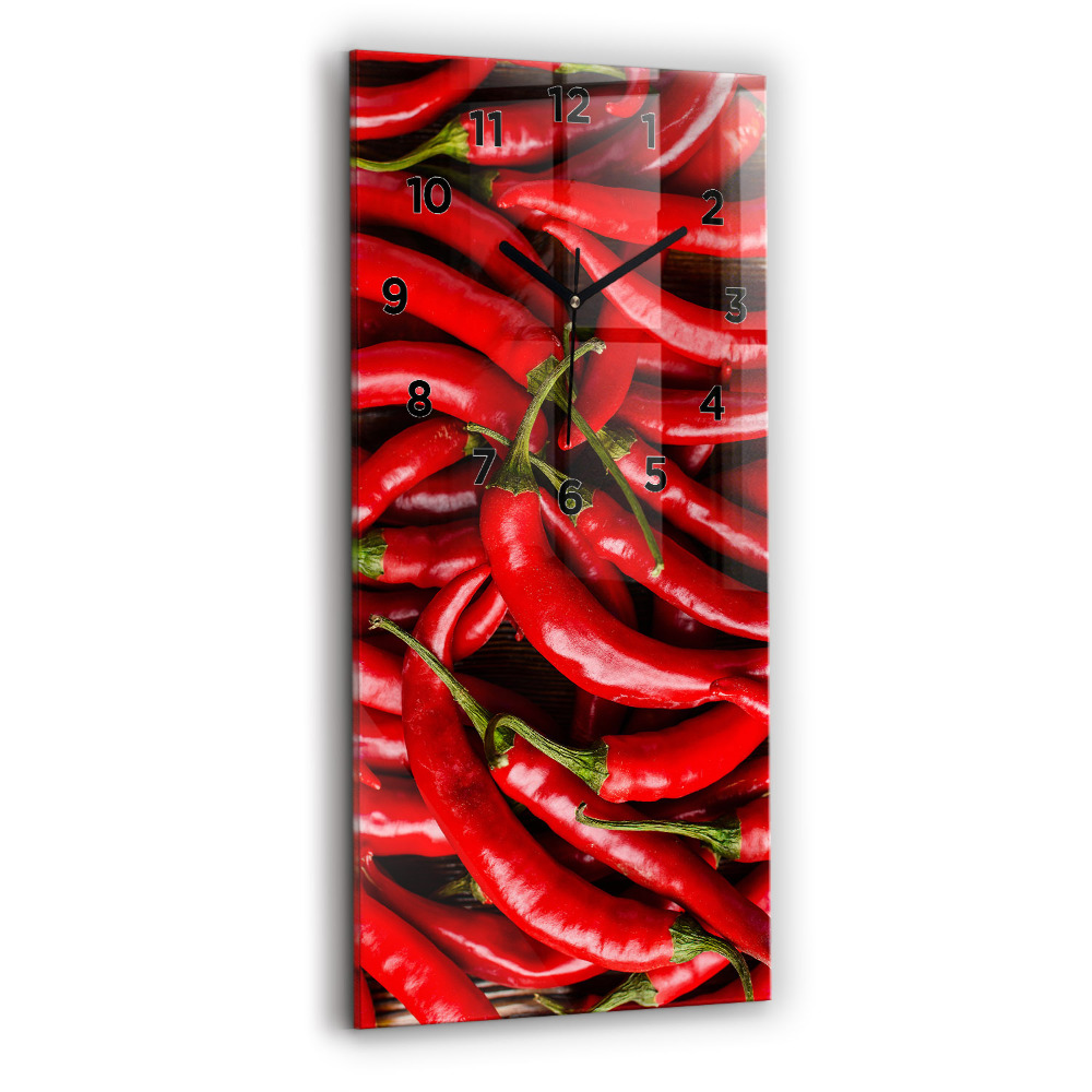 Horloge murale verticale Piments forts