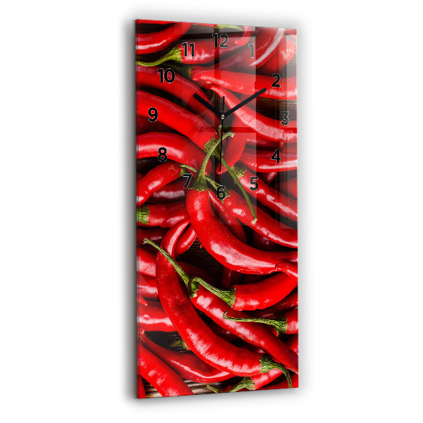 Horloge murale verticale Piments forts