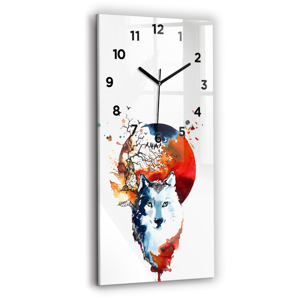 Horloge murale verticale Loup et plénitude