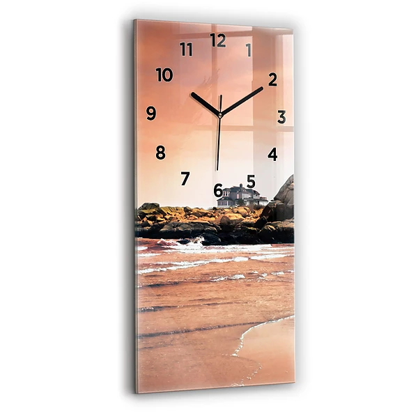 Horloge verticale en verre Côte de Sherman