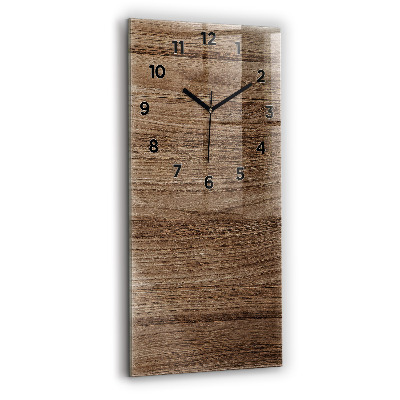 Horloge verticale en verre Bois foncé