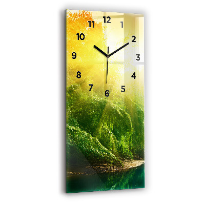 Horloge rectangulaire verticale Nature paisible