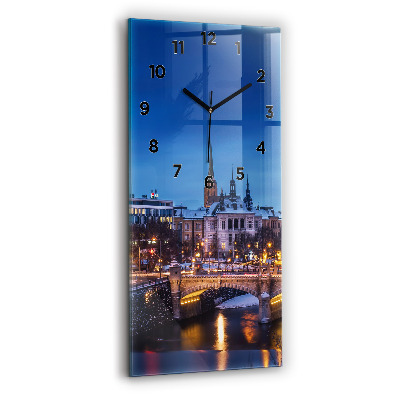 Horloge rectangulaire verticale Panorama de la ville de Pilsen