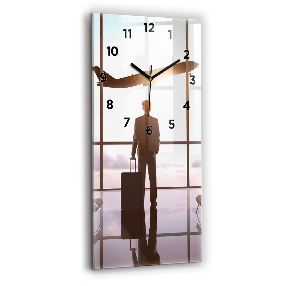 Horloge murale verticale Homme à l'aéroport