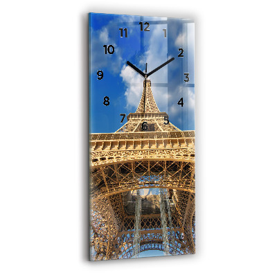 Horloge murale verticale France Tour Eiffel