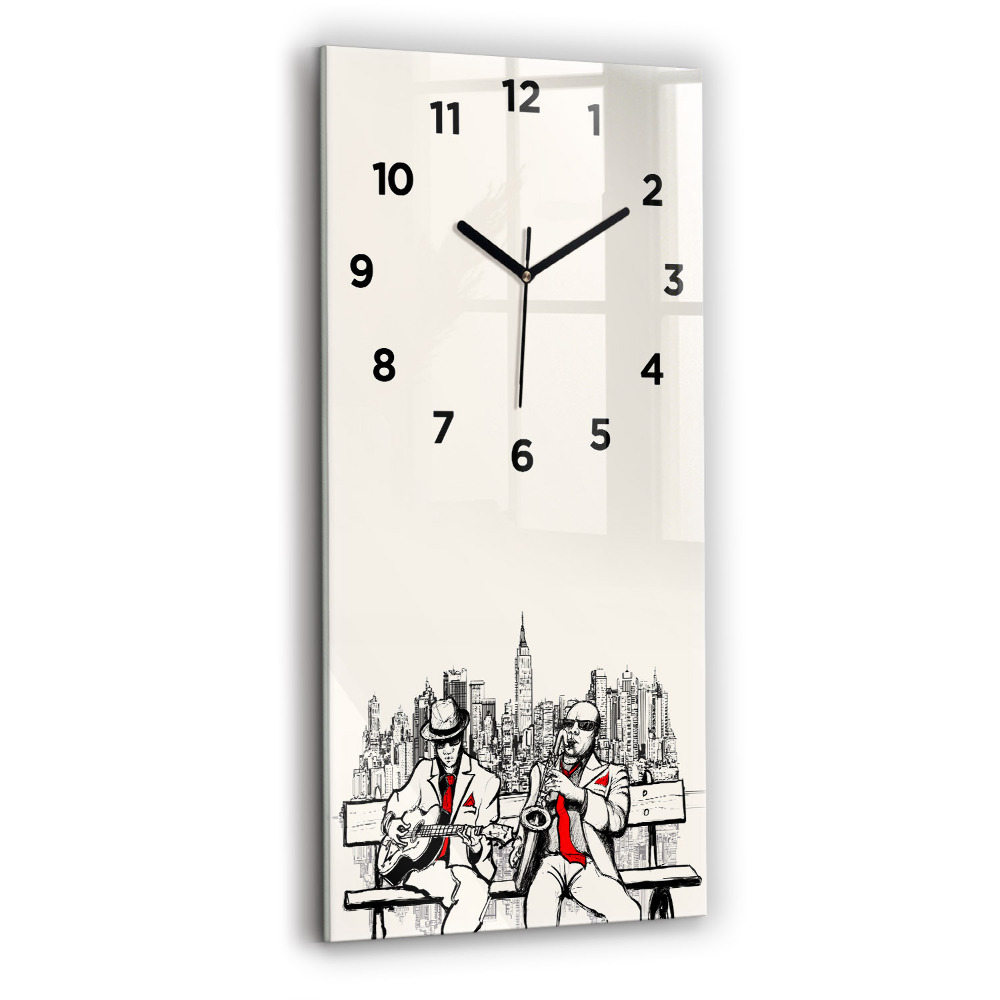 Horloge verticale en verre Jazz à New York