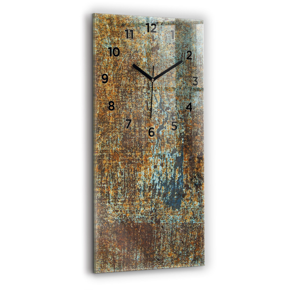 Horloge verticale en verre Texture d'un vieux métal