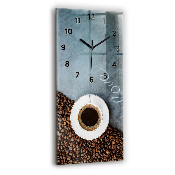 Horloge rectangulaire verticale Tasse de café