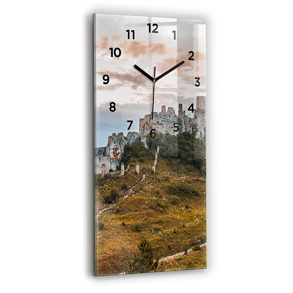 Horloge murale en verre rectangulaire Château de Spiš en Slovaquie