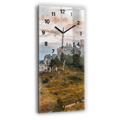 Horloge murale en verre rectangulaire Château de Spiš en Slovaquie
