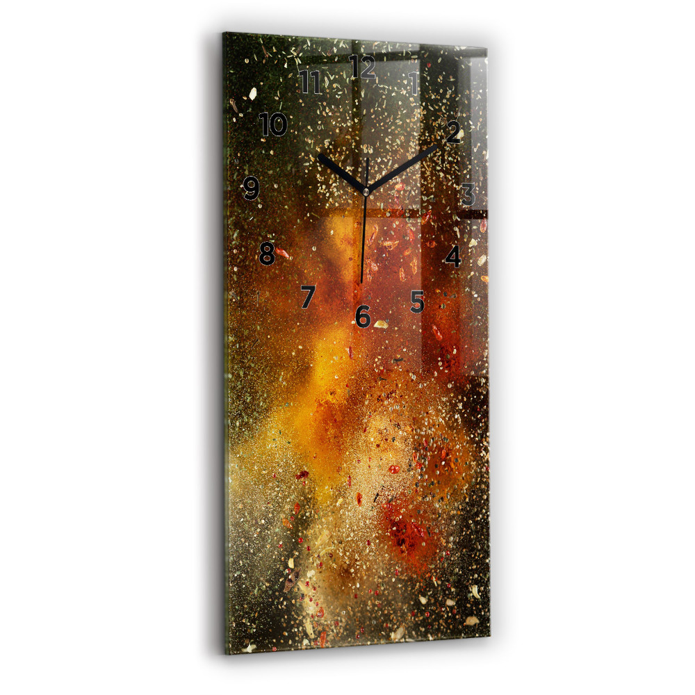 Horloge rectangulaire verticale Abstraction d'épices