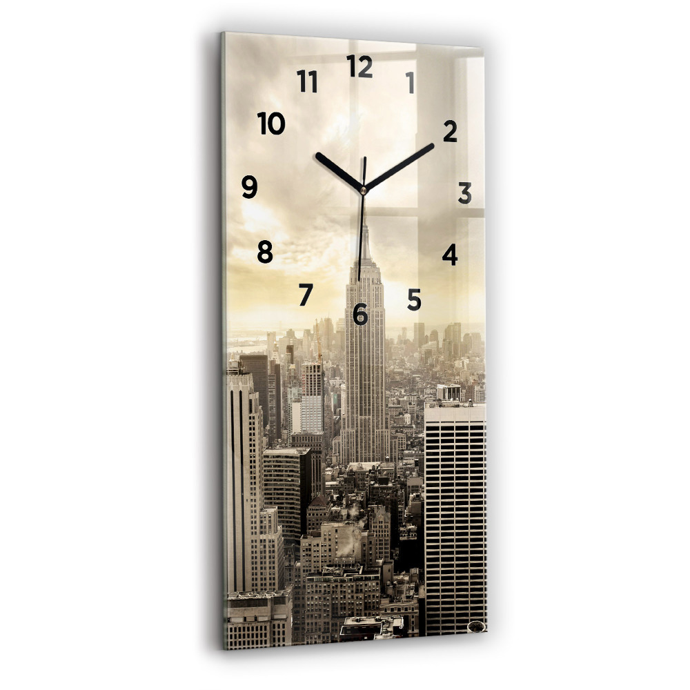 Horloge verticale en verre Tours à New York