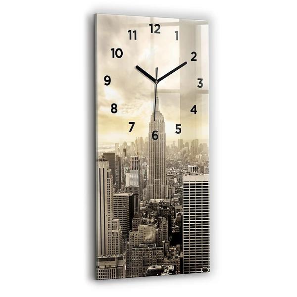 Horloge verticale en verre Tours à New York