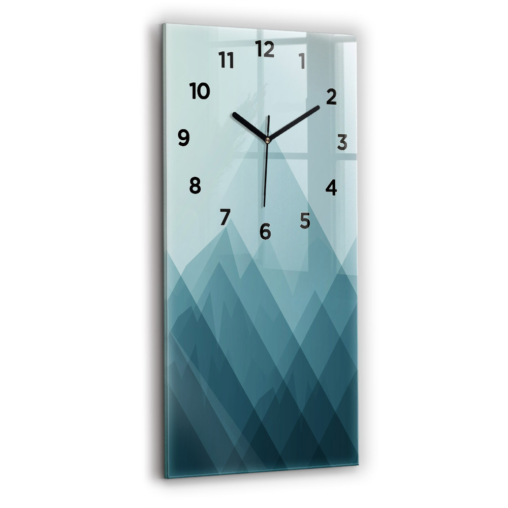 Horloge verticale en verre Figures géométriques