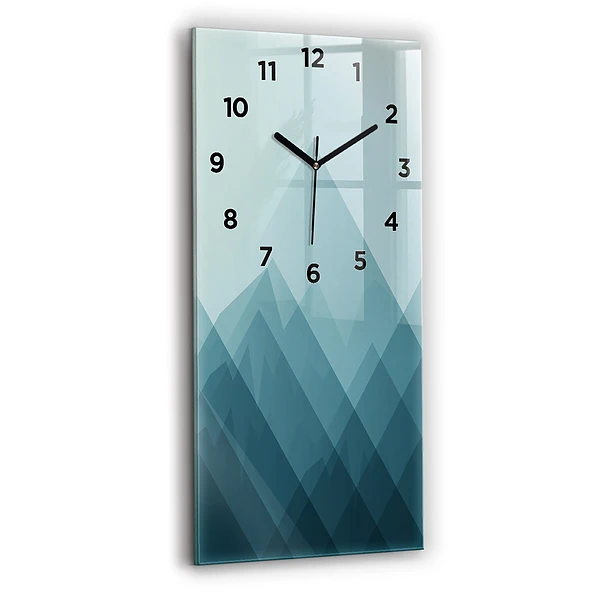 Horloge verticale en verre Figures géométriques