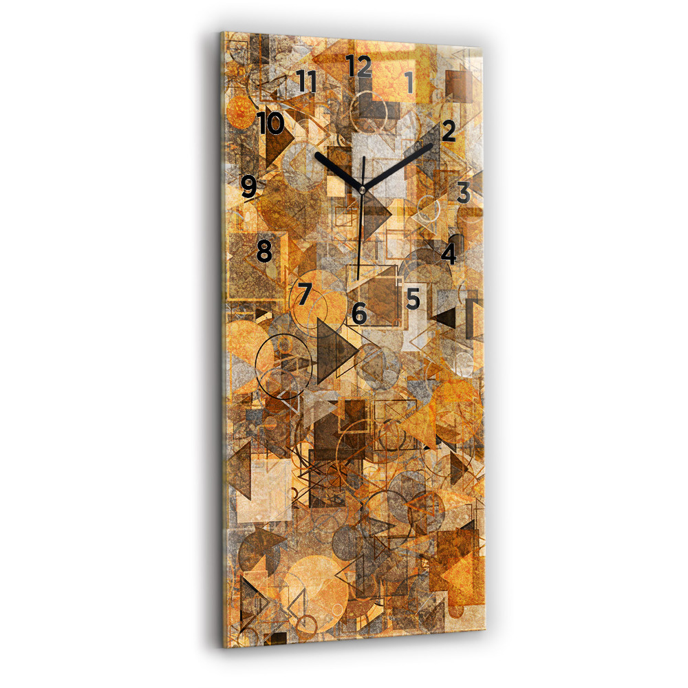 Horloge verticale en verre Formes géométriques