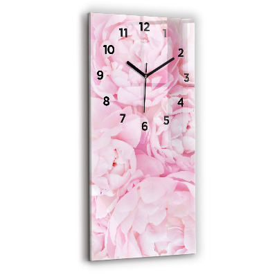 Horloge murale en verre rectangulaire Fleurs en fleurs