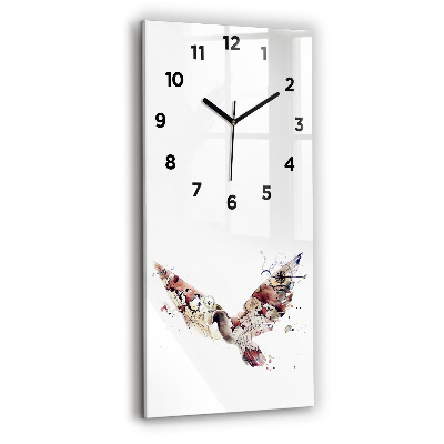 Horloge murale en verre rectangulaire Vue abstraite