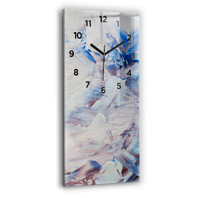 Horloge verticale en verre Texture de peinture abstraite